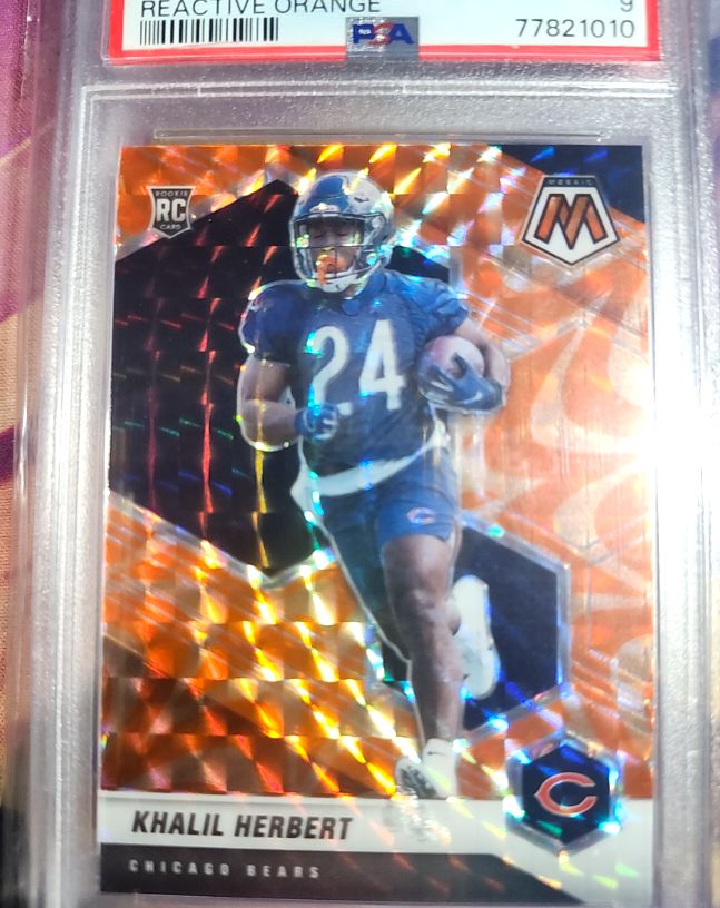 2021 Panini Mosaic Reactive Orange #? Khalil Herbert — front