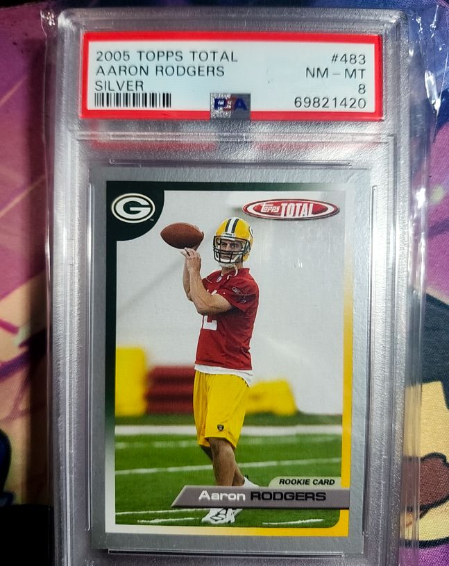 2005 Topps Total #483 Aaron Rodgers Silver Rookie Card — front