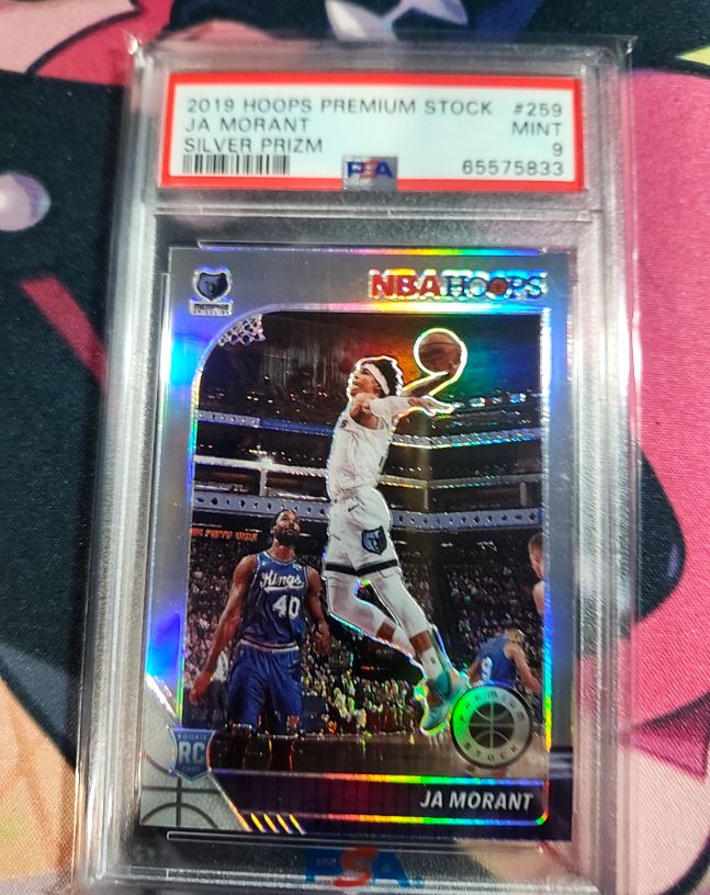 2019 Panini Hoops Premium Stock #259 Ja Morant Silver Prizm Rookie — front