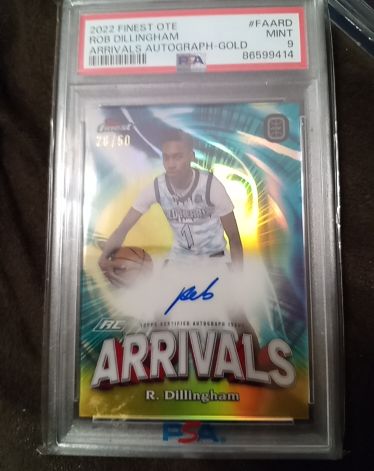 2023 Topps Finest OTE #FAARD Rob Dillingham Arrivals Autograph Gold — front