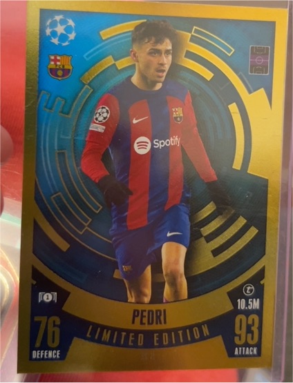 2023-24 Topps Match Attax UEFA Club Competitions #LE 11 Pedri Limited Edition — front