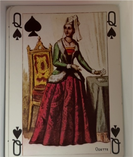 Odette Queen of Spades Playing Card — front