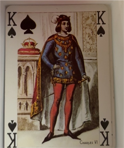Charles VI King of Spades Playing Card — front