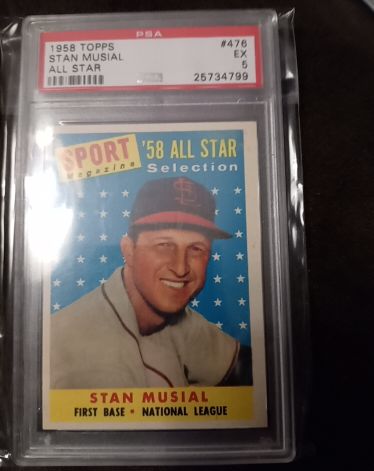 1958 Topps #476 Stan Musial All Star — front