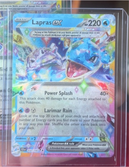 2024 Pokémon Scarlet & Violet Stellar Crown #032 Lapras ex — front