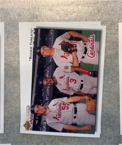 1992 Upper Deck #702 Mark Clark / Brian Jordan / Donovan Osborne — front