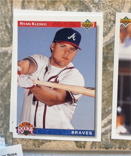 1992 Upper Deck #24 Ryan Klesko Star Rookie Atlanta Braves Baseball Card — front
