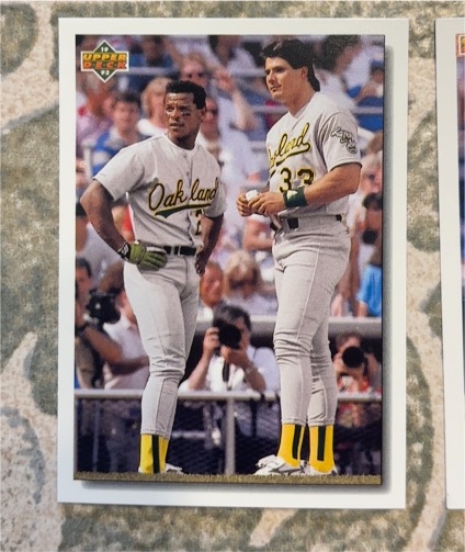 1992 Upper Deck #640 Rickey Henderson Jose Canseco — front