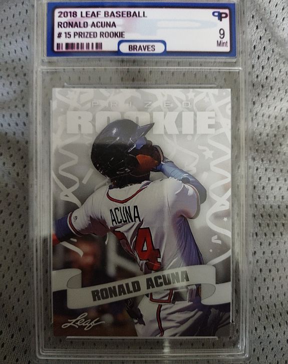 2018 Leaf Prized Rookie #15 Ronald Acuna Jr. — front