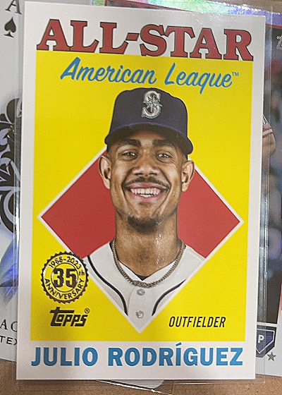 2023 Topps #88AS-41 Julio Rodríguez 1988 Topps 35th Anniversary All-Stars — front