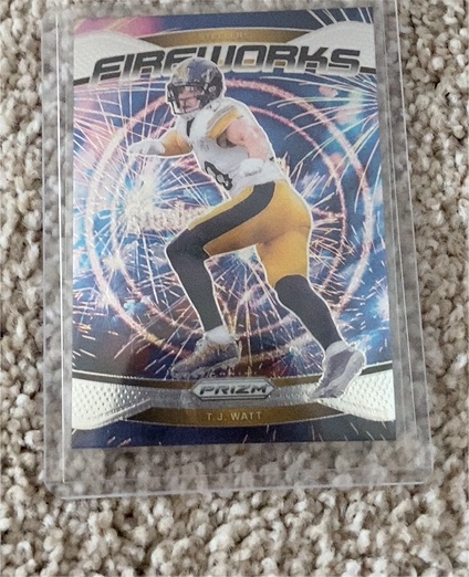 2024 Panini Prizm Fireworks #15 T.J. Watt — front