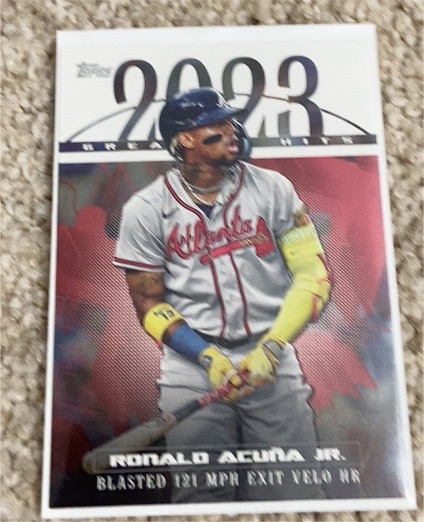 2024 Topps Series 1 2023 Greatest Hits #23GH-8 Ronald Acuna Jr. — front