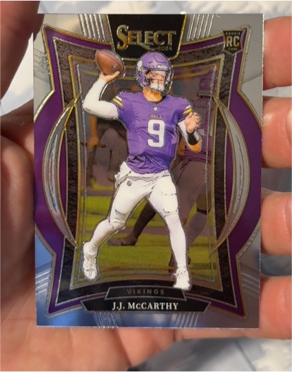 2024 Panini Select #24 J.J. McCarthy Rookie Card Minnesota Vikings — front