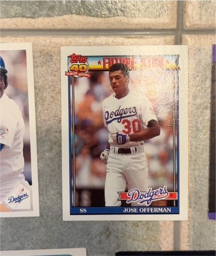 1991 Topps #587 Jose Offerman — front