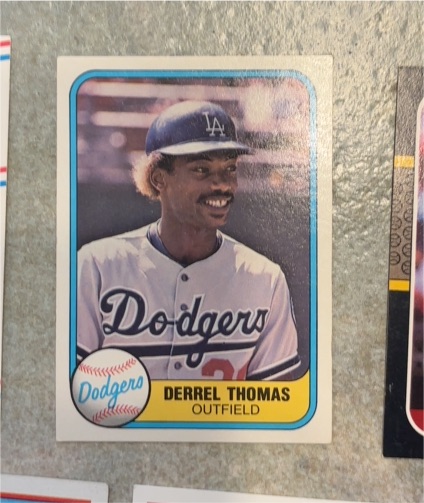 1981 Fleer #123 Derrel Thomas — front
