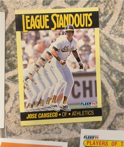1990 Fleer League Standouts #4 Jose Canseco — front