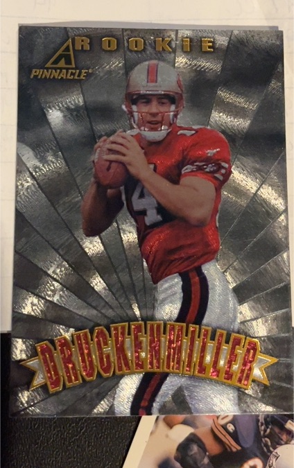 1997 Pinnacle Rookie Drew Bledsoe — front