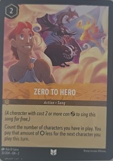 2023 Disney Lorcana Rise of the Floodborn #32 Zero To Hero — front