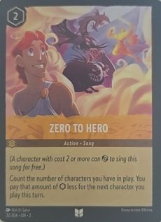 2023 Lorcana Rise of the Floodborn #32 Zero to Hero — front