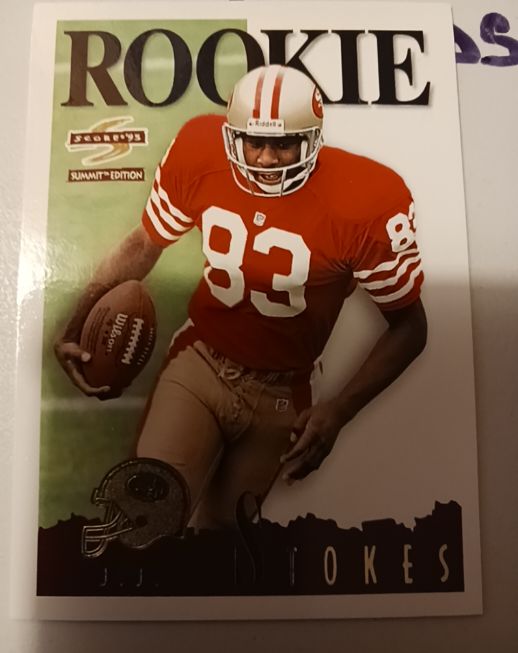 1995 Score Summit Edition #144 J.J. Stokes Rookie — front