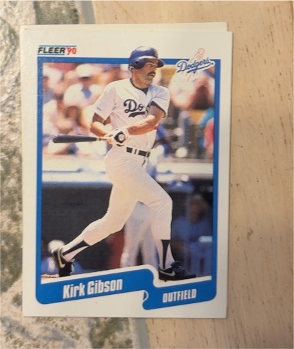 1990 Fleer #393 Kirk Gibson — front