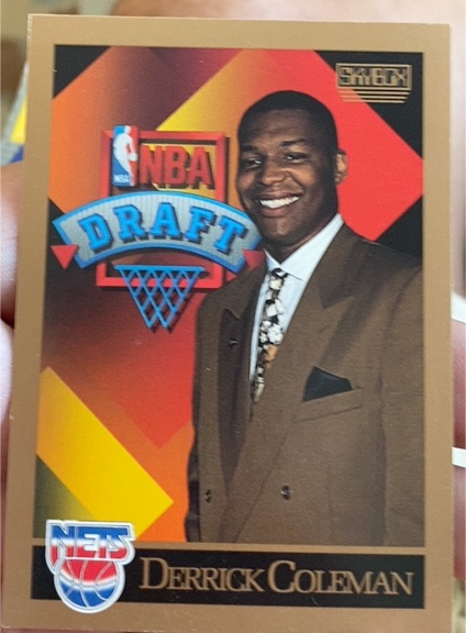 1990-91 SkyBox #362 Derrick Coleman Rookie Card — front