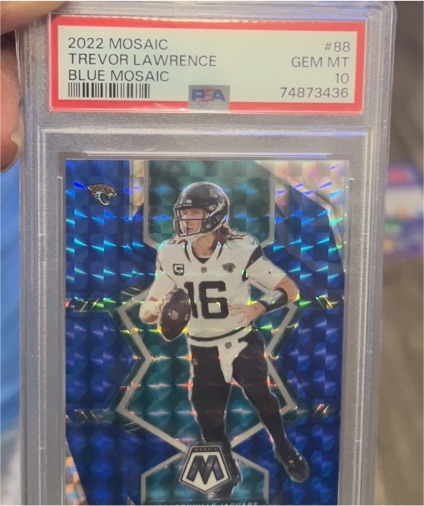 2022 Panini Mosaic #88 Trevor Lawrence Blue Mosaic — front