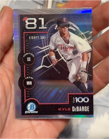 2025 Bowman Chrome Top 100 #BTP-81 Kyle DeBarge — front