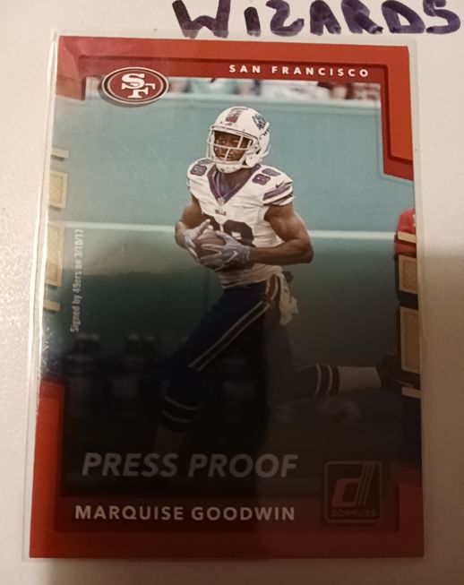 2017 Donruss Press Proof Red #286 Marquise Goodwin — front