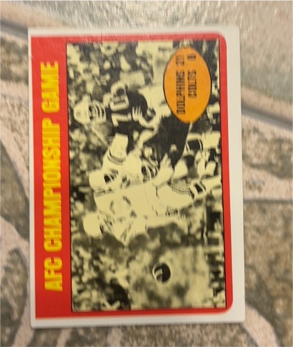 1972 Topps #135 AFC Semi-Final Game Baltimore Colts vs Cleveland Browns — front