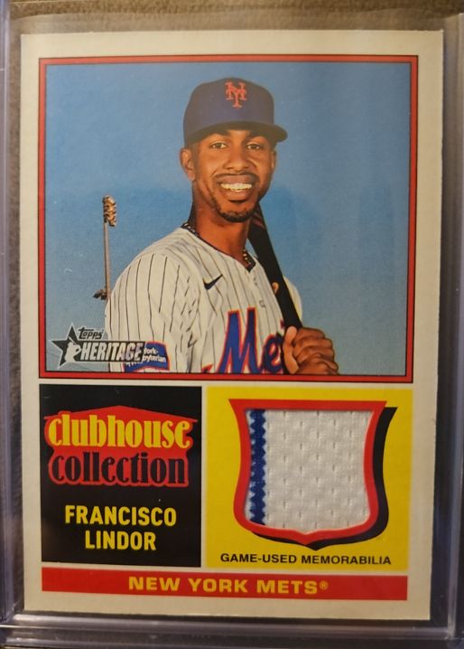 2025 Topps Heritage Clubhouse Collection Relic #CCR-FL Francisco Lindor — front