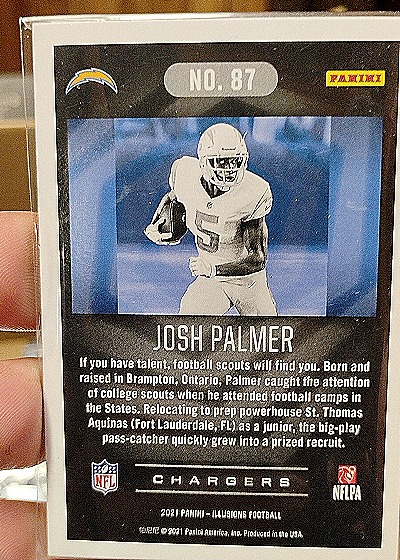 2021 Panini Illusions #87 Josh Palmer — back