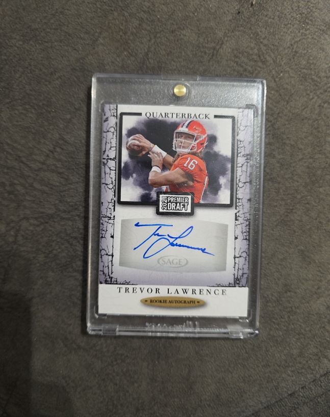 2021 Sage Premier Draft #A36 Trevor Lawrence Rookie Autograph — front