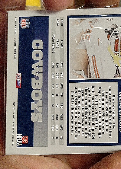 2025 Panini Score #39 Jaydon Blue — back
