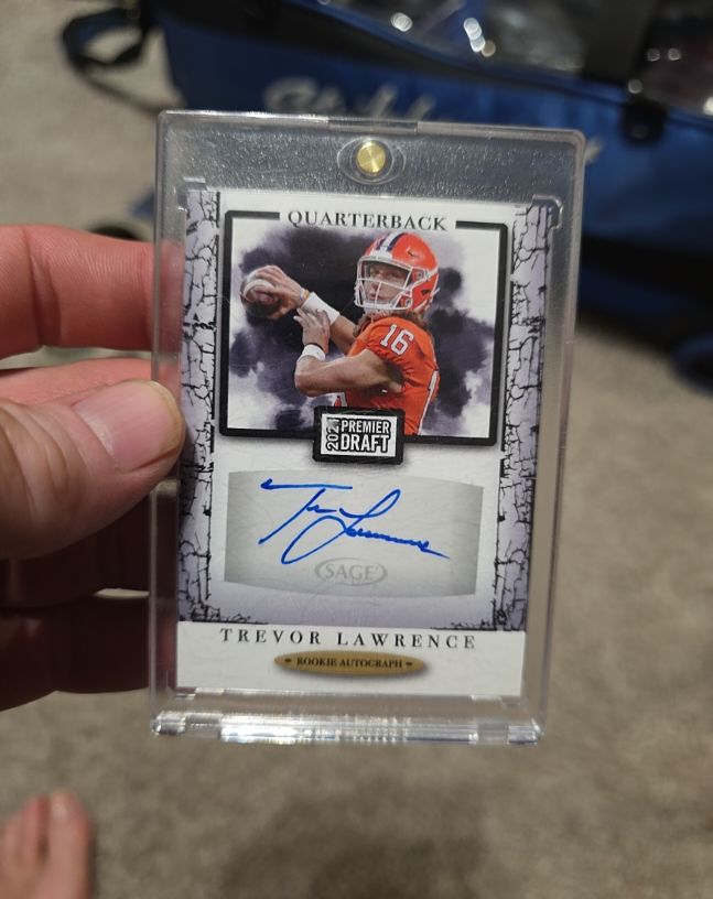 2021 Sage Premier Draft #A194 Trevor Lawrence Rookie Autograph — front