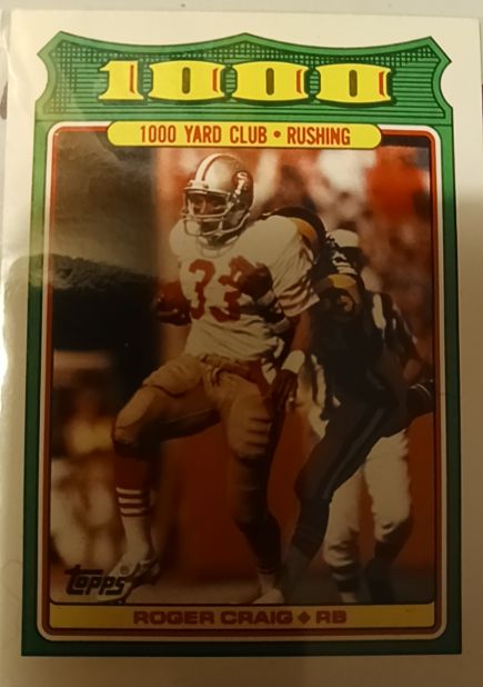 1988 Topps #19 Roger Craig 1000 Yard Club — front
