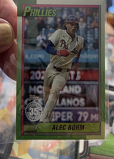 2025 Topps Series 1 1990 Topps #T90-15 Alec Bohm — front