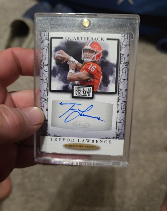 2021 Sage Premier Draft #A194 Trevor Lawrence Rookie Autograph — front