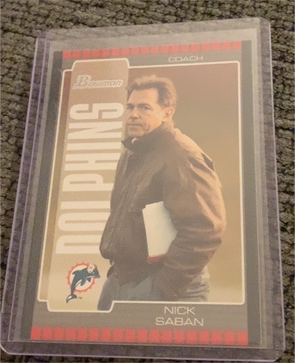 2005 Bowman #73 Nick Saban — front
