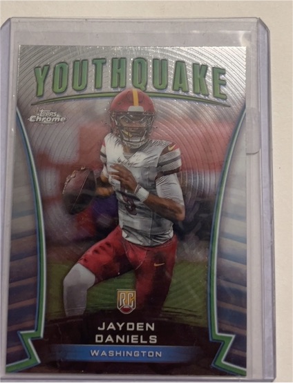 2024 Topps Chrome #Y-3 Jayden Daniels Youthquake Rookie Card — front
