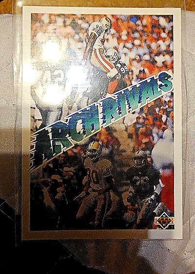 1991 Upper Deck #655 Arch Rivals Jerry Rice / Terry McDaniel — front