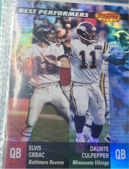 1991 Pro Set Best Performers Elvis Grbac & Daunte Culpepper — front