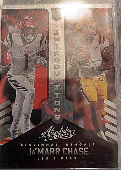 2021 Panini Absolute Introductions #INT-5 Ja'Marr Chase — front