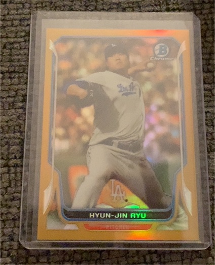 2014 Bowman Chrome #64 Hyun-Jin Ryu — front