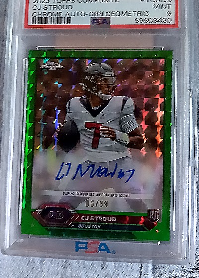 2023 Topps Composite Chrome Green Geometric Auto #TCA-CS CJ Stroud — front