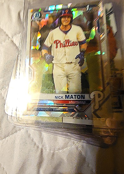 2021 Bowman Chrome #BCP-5 Nick Maton — front