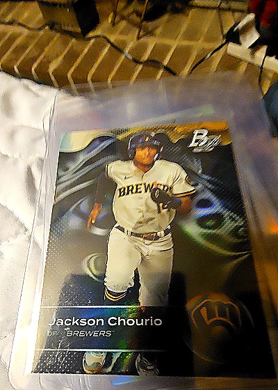 2023 Bowman Prospect #Jackson Chourio Milwaukee Brewers — front