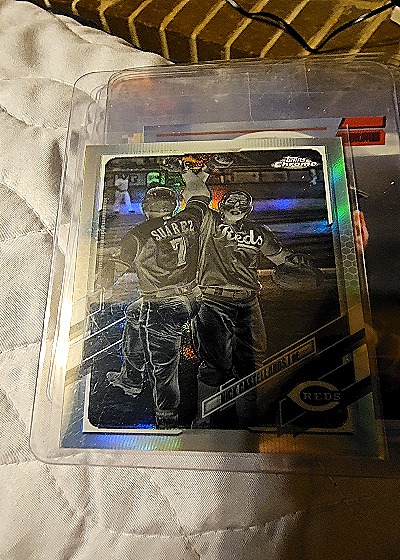 2021 Topps Chrome Negative Refractor #145 Eugenio Suarez — front