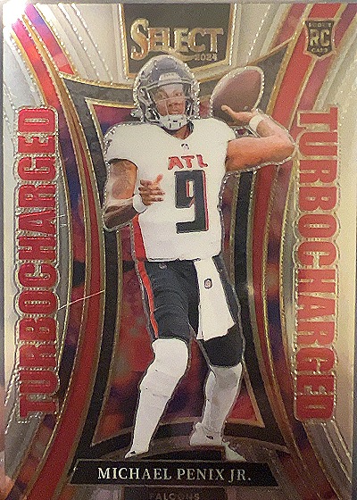 2024 Panini Select #21 Michael Penix Jr. Turbocharged Rookie Falcons — front
