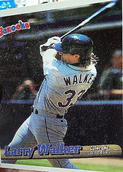 1996 Topps Bazooka #26 Larry Walker — front